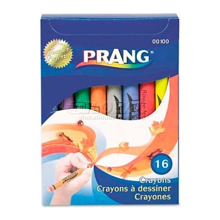 Dixon Ticonderoga Prang Crayons Made with Soy, 16 Colors/Box 100